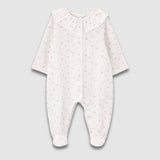 Babygrow Flowers de bebé menina em algodão orgânico (Knot)