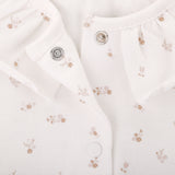 Babygrow Flowers de bebé menina em algodão orgânico (Knot)