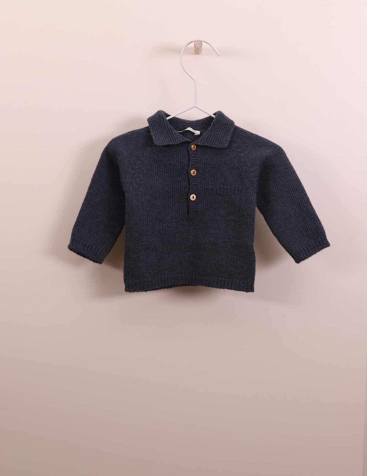 WEDOBLE - Long sleeve knitted polo sweater