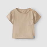 Snug - T-shirt lisa com bolso (Toupeira)