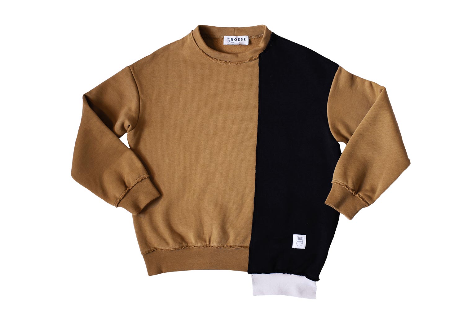 NOESE - Sweatshirt with Frayed Deams Maritime Pine