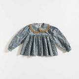 Grace Baby And Child - Duck Blue Flowers Blouse