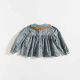 Grace Baby And Child - Duck Blue Flowers Blouse