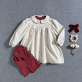 Vestido Gris con Bordados (Grace)